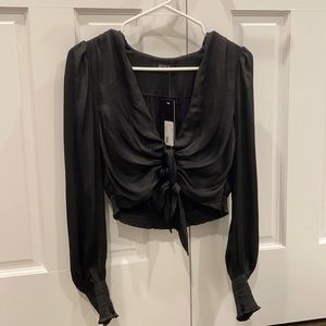 RESET Black Puff sleeve top